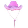 Vacation Cowboy Hat "BRIDE" Panama Hat Feather Rhinestones Hand Beading Pearls for Carnivals Music Festival