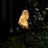 Solar Owl Lawn Light, Garden Owl Statue Solar Light, Outdoor LED Owl Light with Spike for Yard Patio Pathway