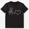 Love And Peace Minimalist Graphics Unisex T-Shirt