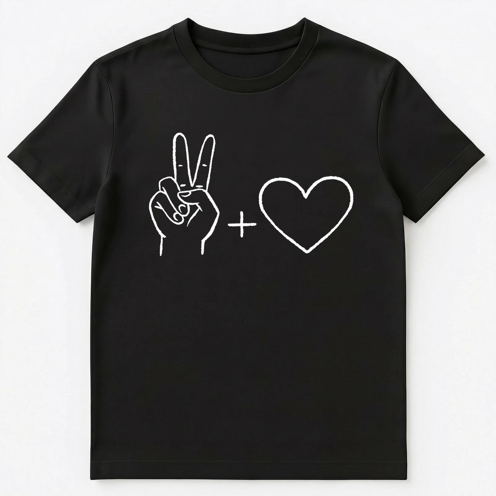 Love And Peace Minimalist Graphics Unisex T-Shirt S