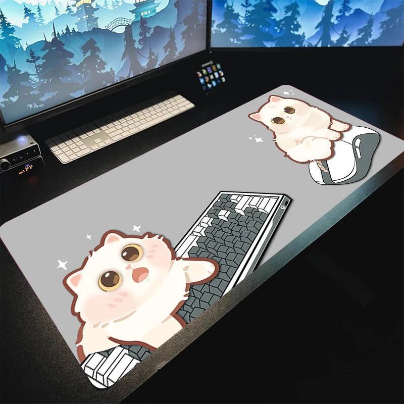 Large Mousepad Locking Edge Gamer Mousepads Keyboard Mat xcm Desk Rug Cute Cat Pc HD Desk Mats Company Mouse Pad For Gift