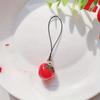 Acrylic Tomato Strawberry Shape Keychain Adorable Strawberry Bag Keyring Fruit Pendant