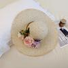 Summer Women's Bowknot Straw Hat New Beach Big Brimmed Hat Foldable Travel Seaside Vacation Travel Outdoor Sunscreen Caps