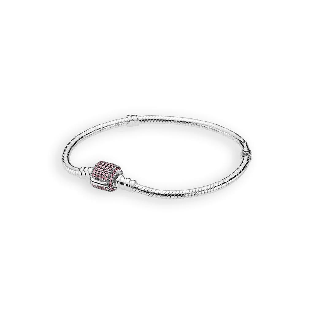 Pandora Moments Classic Chain Link Silver Bracelet Women Bracelets 590723CZS