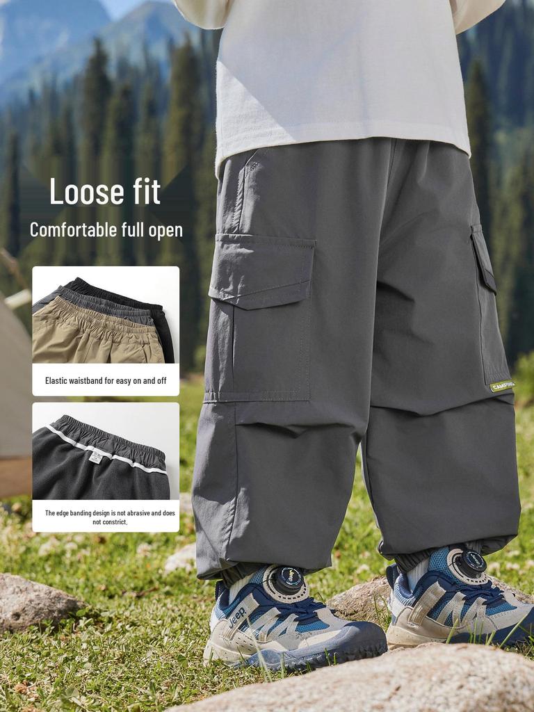 European Boy's Fleece-Lined Work Pants, Winter 2025 Children's Wear Collection