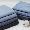 Washing Denim Fabric with Shiny Diamonds Thick By The Meter for Dress Bags Jeans Diy Sewing High Grade Cloth Soft Black Blue