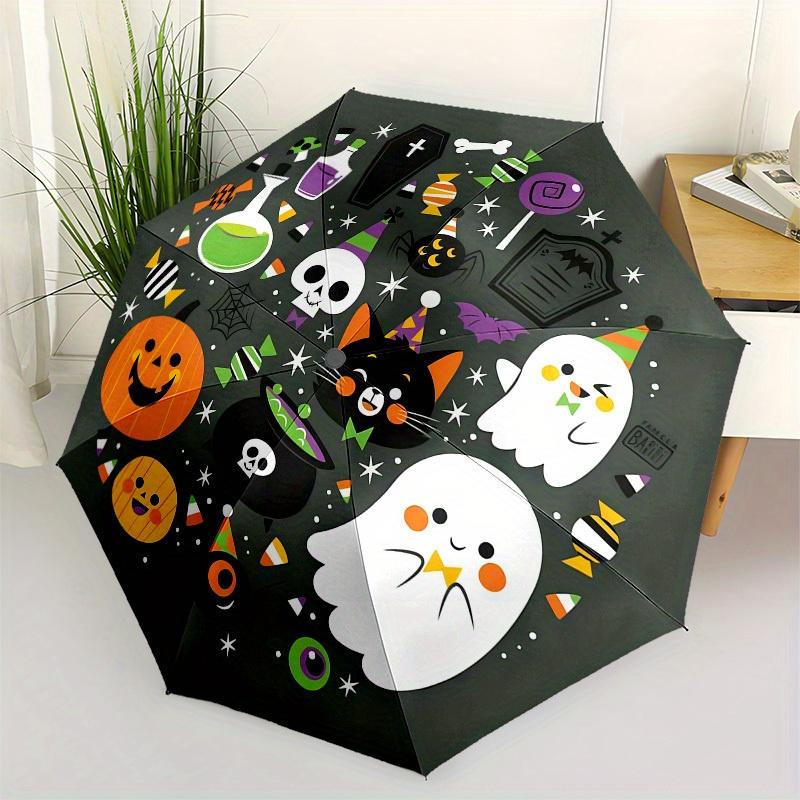 

1pc Halloween Party DecorationsUmbrella with Plastic Handle,Suitable for All Seasons Home Travel Outdoor UmbrellaB1506
