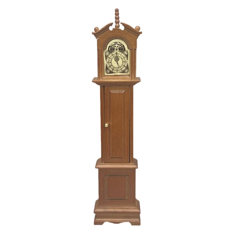 

Miniature Dollhouses Nostalgic Grandfather Clock Ornament Ideal for Art Collectors and Classical Interior Styling