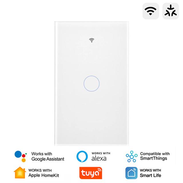 Does Not Require Neutral Wire RF 433+Wifi Wall Light Switch for Smart Living/Tuya Wireless Remote Control Switch 1/2/3/4 Sets