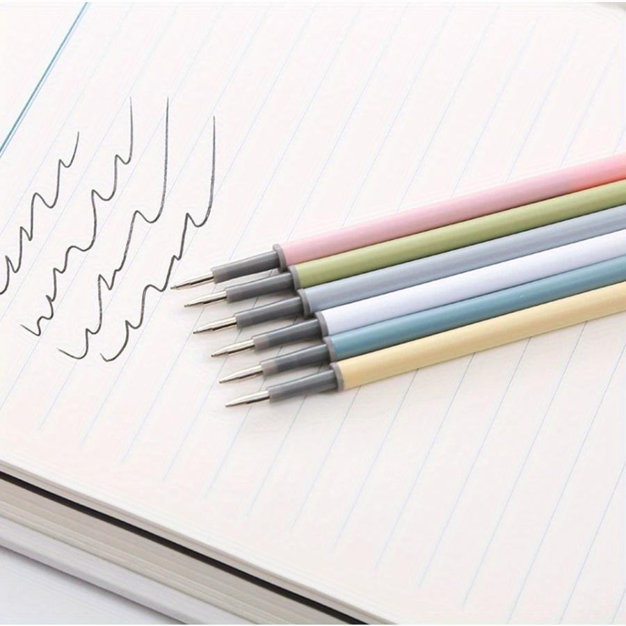 100pcs 0.5mm Vivid Morandi Black Scalable K35Pen Core Lagre Capacity Replaceable Core Press Style Pen Student Essential Office Supplies Back School