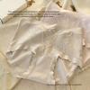 Women's Spring and Summer Lace Side Pure Cotton 10A Antibacterial Extension Crotch Light Abdominal High Briefs