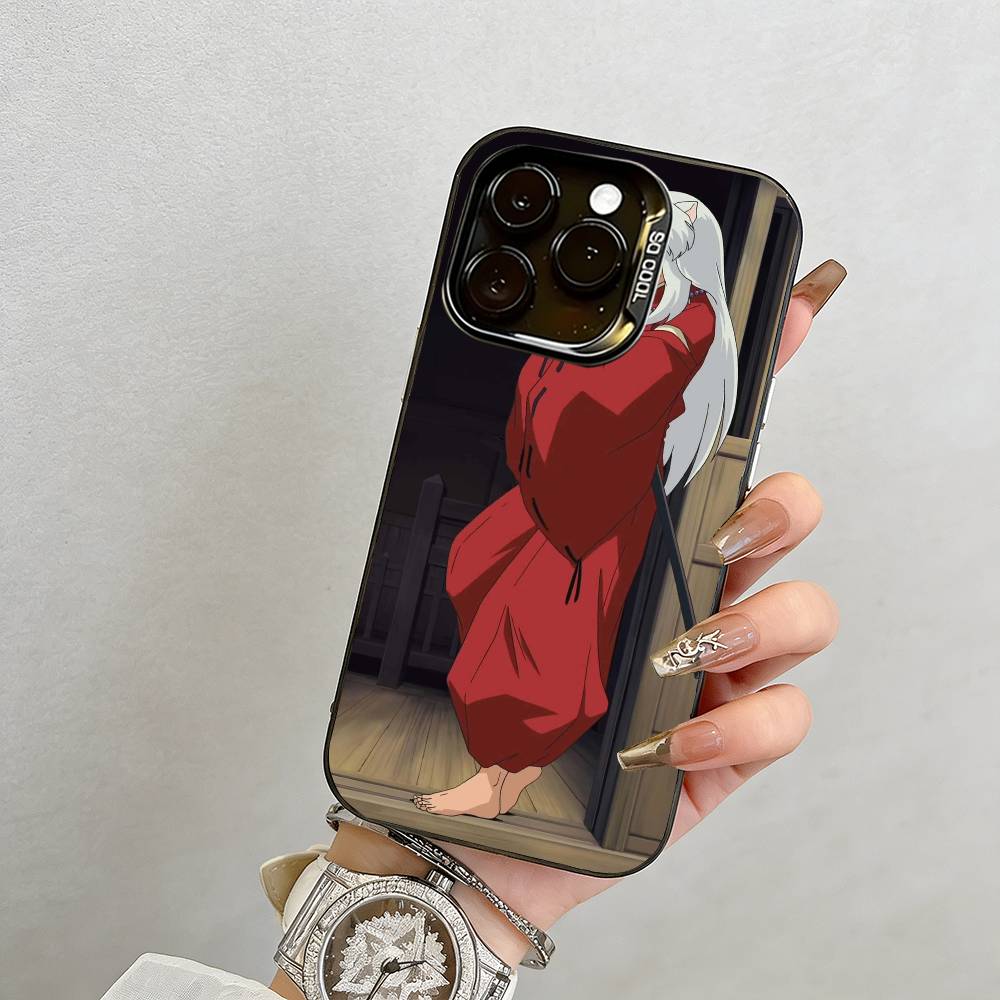 Inuyasha Phone Case For iPhone 17,16,15,14,13,12,11 Plus,Pro Max,XS,Colored Silver Plated Inside Cover