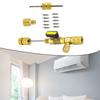 Air Conditioning Valve Remover Tool Brass Adapter Tool Air Conditioner Tool Anti-slip Knurling Brass Construction