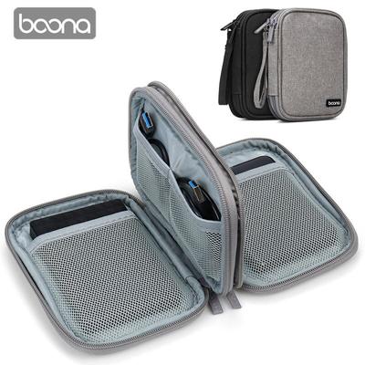 Boona Oxford Festplattengehäuse 2,5 Festplattentasche USB-Kabel Externe Festplatten-Aufbewahrungstasche mit SSD-Festplattengehäuse