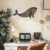 Creative 3D Whale Tail Metal Wall Art, Black Iron Sculpture Home Decor for Living Room, Hallway, Bedroom, Unique Gift Idea