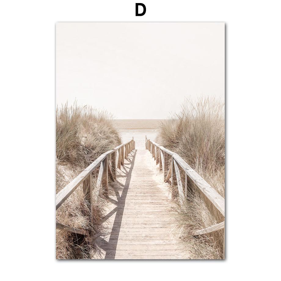 Bunny Tail Grass Reed Flower Beach Sand Wall Art Nordic Posters And Prints Canvas Painting Wall Pictures For Living Room Decor