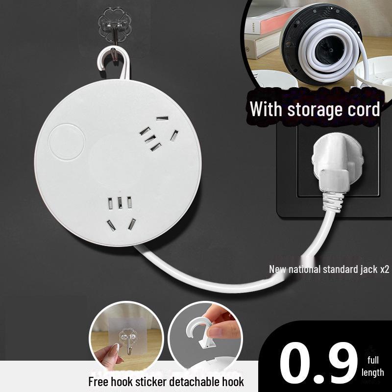 Smart USB Power Strip with Retractable Extension Cord