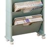 Classroom Bookshelf Multilayer with Universal Wheel Book Storage Shelving for Living Room