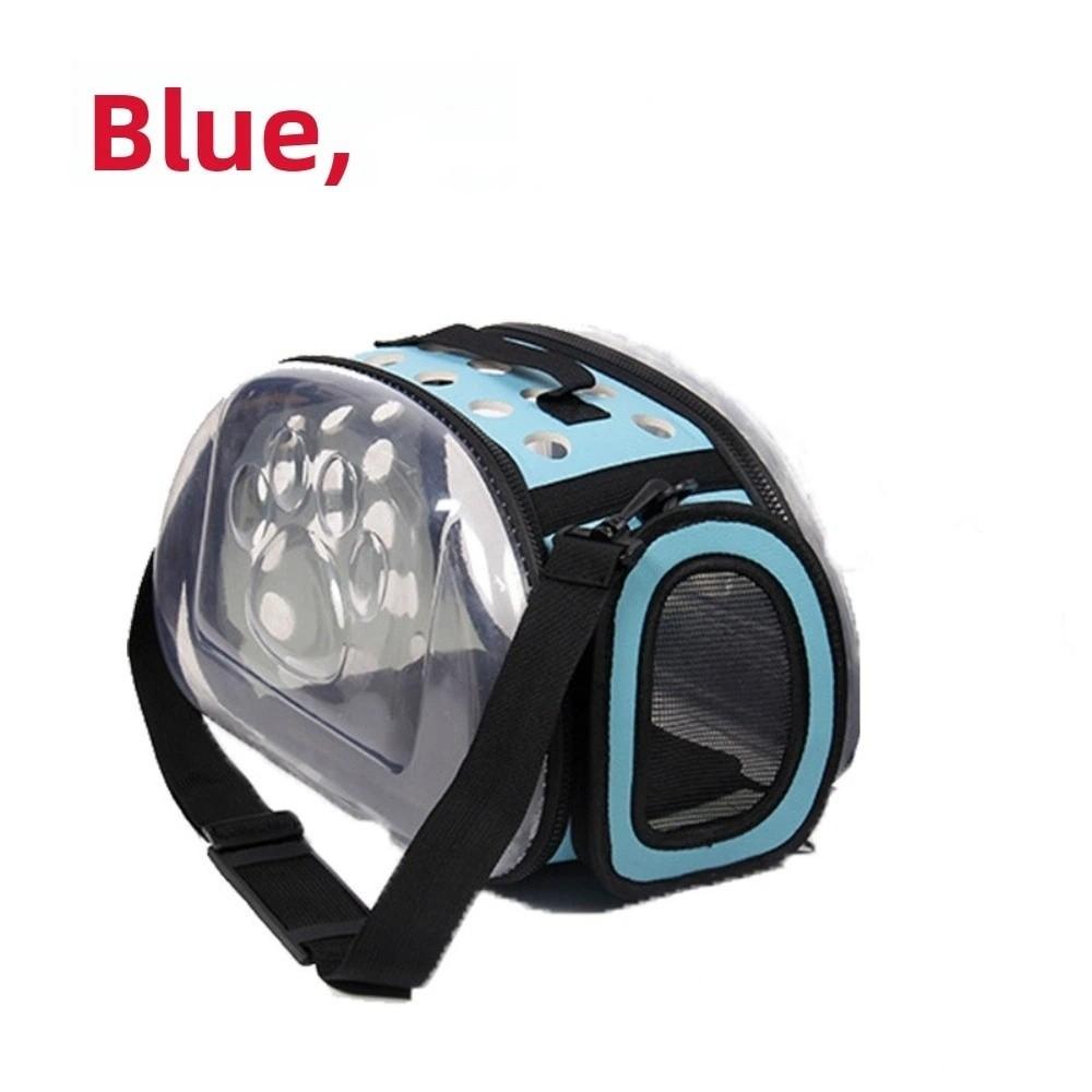 

Transparent Cat Carrier Foldable Transparent Bag Portable Shoulder Strap Bag Outdoor Travel S синій