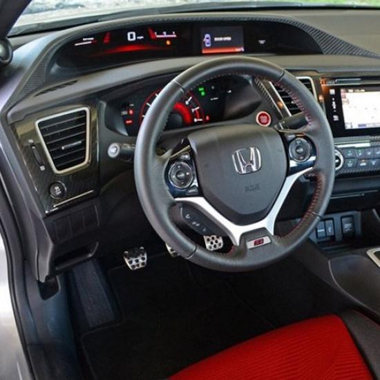 For Honda Civic Coupe 2013-2015 Carbon Fiber Above Speedometer Panel Cover Trim