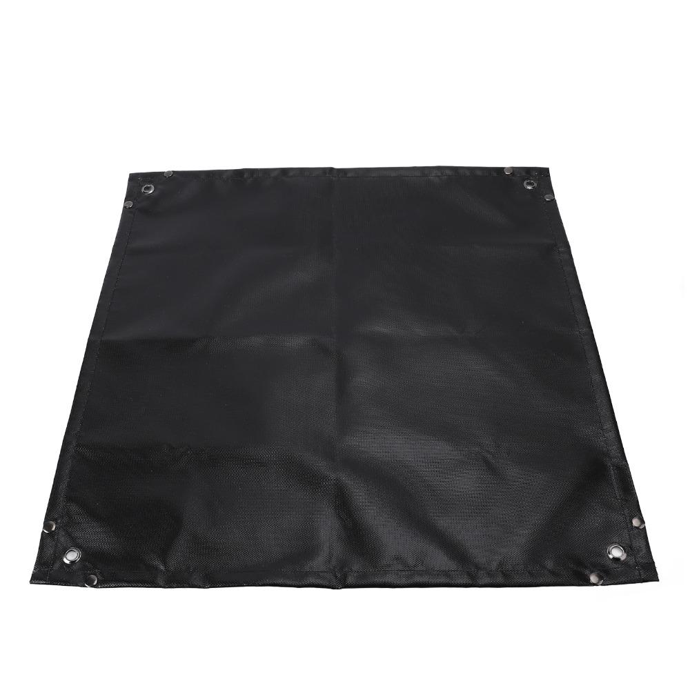 Black Under Grill Mat Protective Pad Fireproof Grill Pad Versatile Fire Pit Mat  Camping Stove