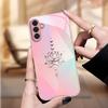Pink Metallic Paint Glass Phone Case Suitable for Samsung Galaxy S26 S25 S24 S23 S22 S20 FE/Ultra/Plus Anti Drop Back Cover