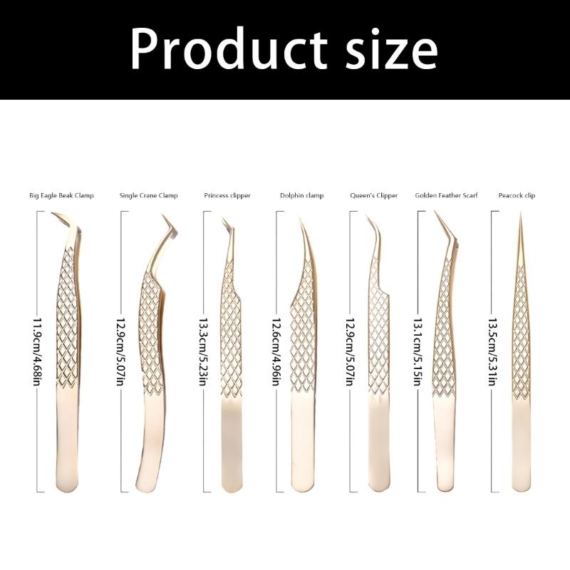 Ergonomic Grip Stainless Steel Eyelash Tweezers with Non Slip Handle for Comfortable Extended Beauty Tool