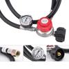 Propane Regulator High Pressure Gas Regulator Adjustable Hose Connector with Gauge Suitable for Home Commercial Kitchens A6HB