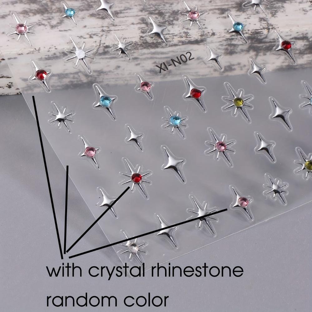 

1 Sheet Nail Stickers with Rhinestone Embellishments, Style DIY Self-Adhesive Nail Art Decals, Glossy Finish, Fantasy Cartoon Theme 1pc