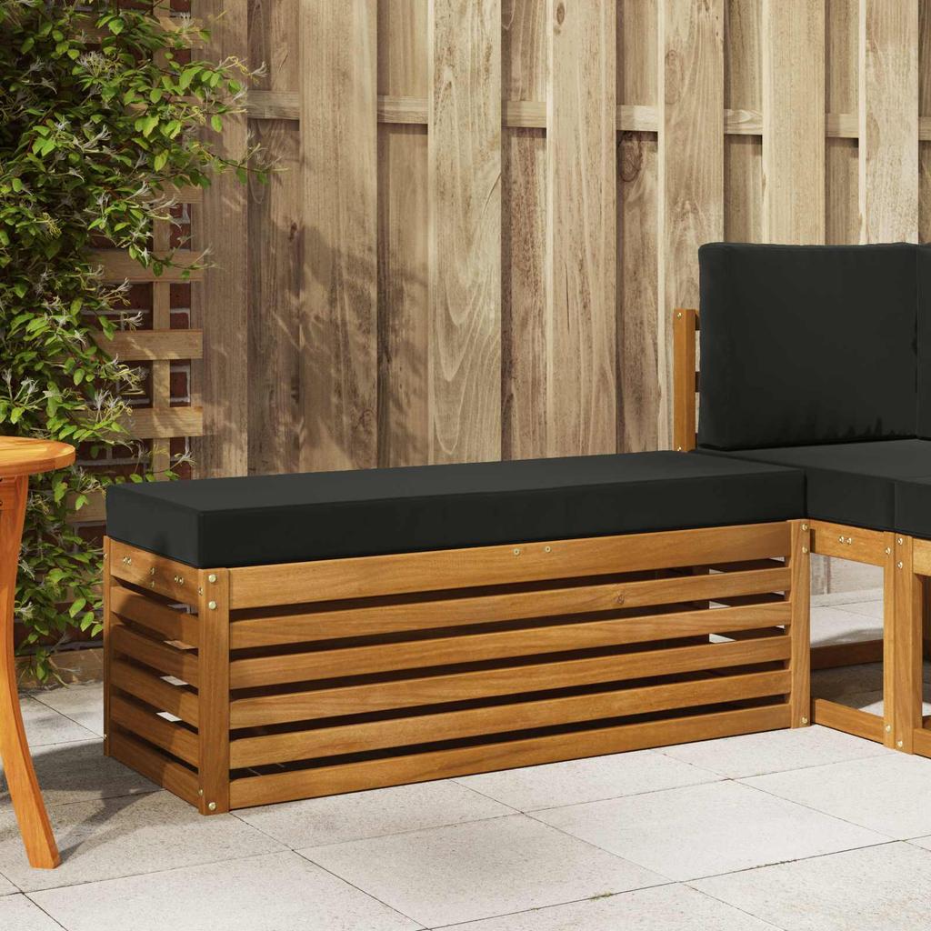 Outdoor Stool Bench Solid Acacia Wood Natural