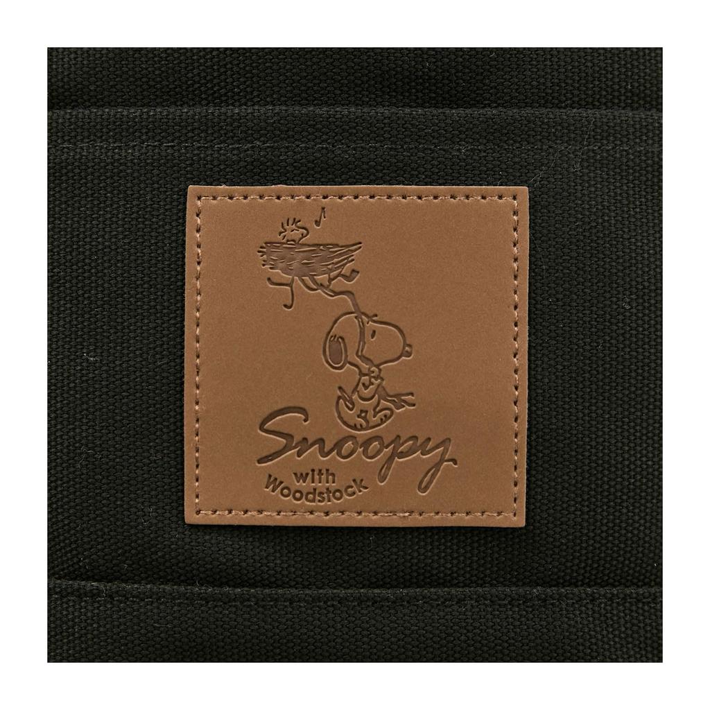 2WAY Insulated Tote Bag with Shoulder Belt Canvas Bag Lunch Bag PEANUTS Snoopy Black Stroll [Hapitas] Women's