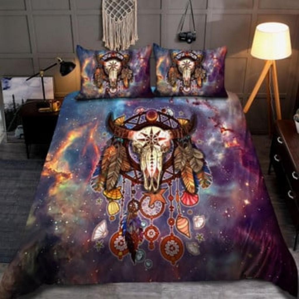 Home Textiles Tmarc Tee Native American Buffalo Pattern Bedding Sets Quilt Cover Set