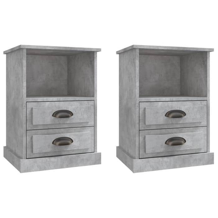 Maison Exclusive - Tables de chevet 2 pcs gris béton 43x36x60 cm