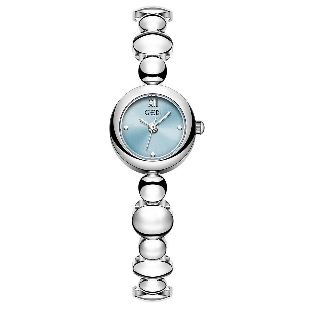 Vintage Womens Watch With Metal Bead Chain Quartz For Office Wear