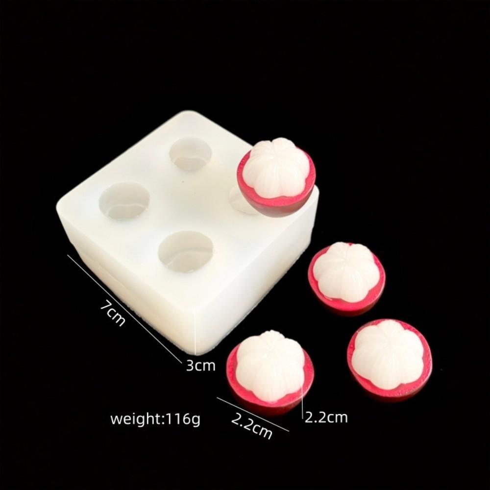 Simulation Mangosteen Silicone Mold DIY 3D Fruit Vegetable Scented Candle Mould White Baking Mold Chocolate Baking Decorative