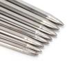 22Pcs Knitting Needles Stainless Steel Straight Single Pointed   Wool Weaving Tools(35cm )