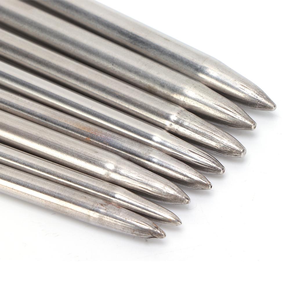 22Pcs Knitting Needles Stainless Steel Straight Single Pointed   Wool Weaving Tools(35cm )
