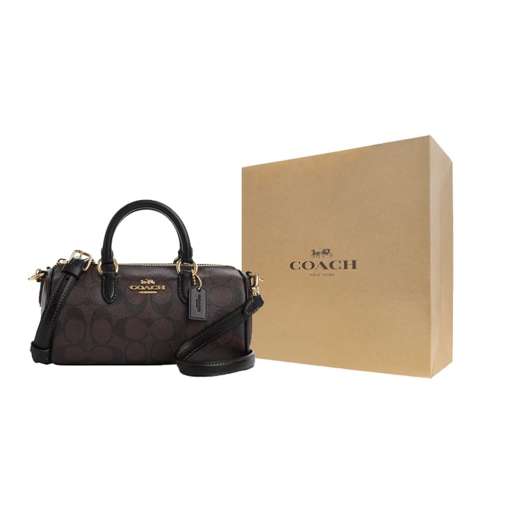 COACH Lacey Coated Canvas Boston Bag