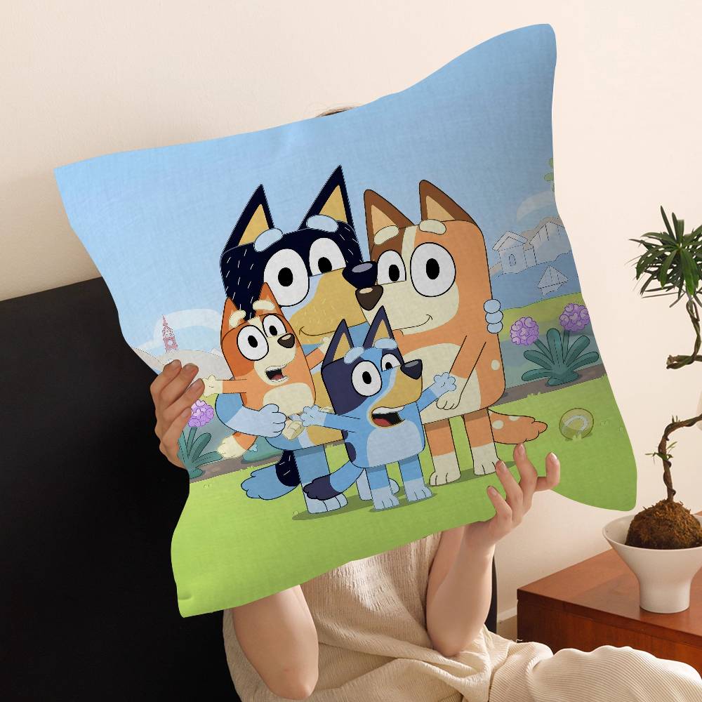 Süß-B-B-Blueys-S Cartoon Kissen Kissenbezug Kissenhülle Wohnzimmer Sofa Heimdekoration Personalisiert