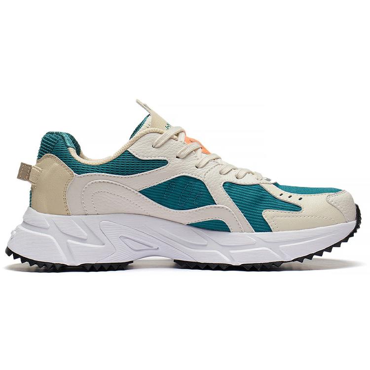 New LiNing Cushioning Anti-Slip Wear-Resistant Breathability Low-Top Sports Casual Shoes Men's White Green ARLS021-2