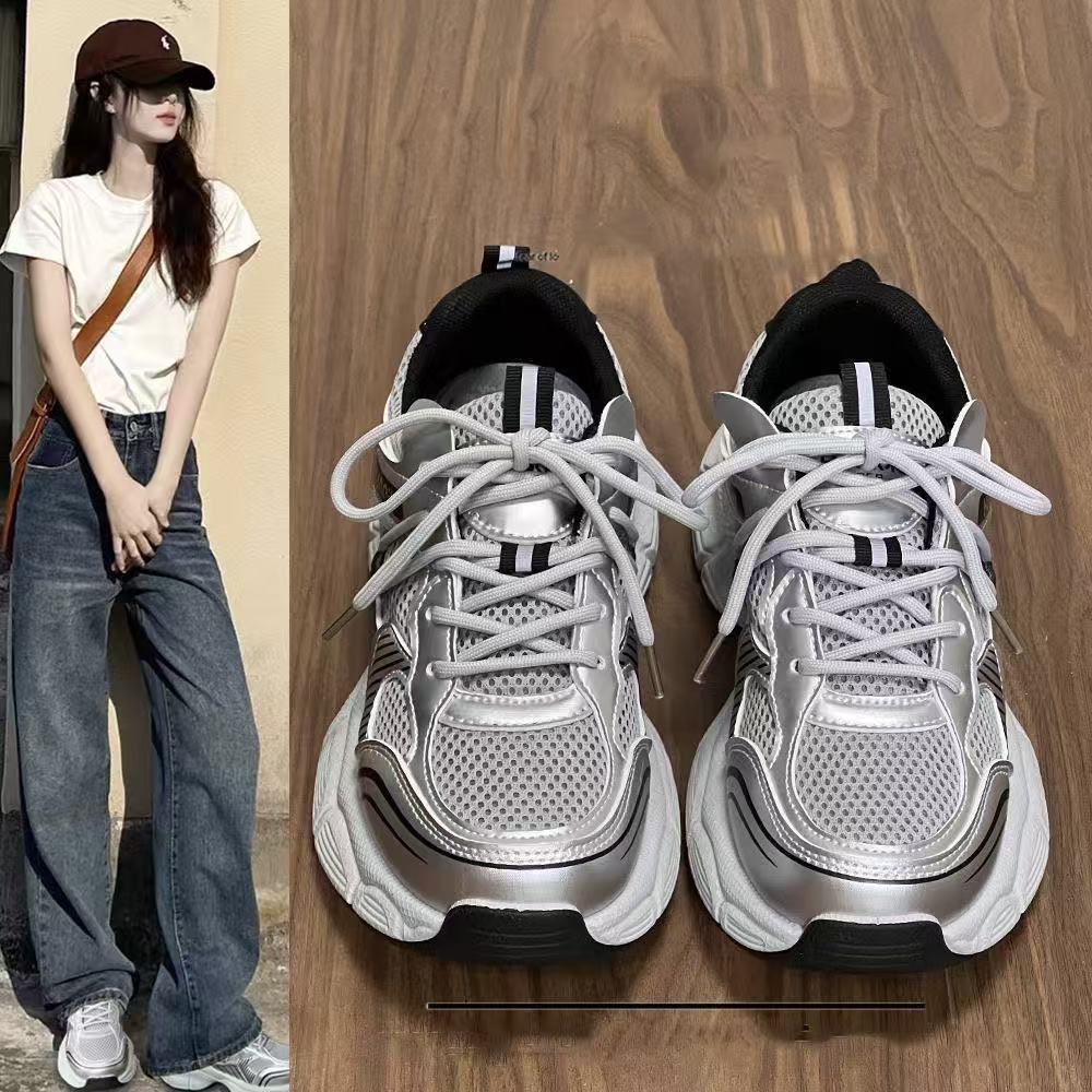 Damen Plateausneaker Herbst Neu Höhensteigerung Outdoor Rutschfest Freizeitschuhe Schnürung Atmungsaktiv Komfort Vulkanisierte Schuhe