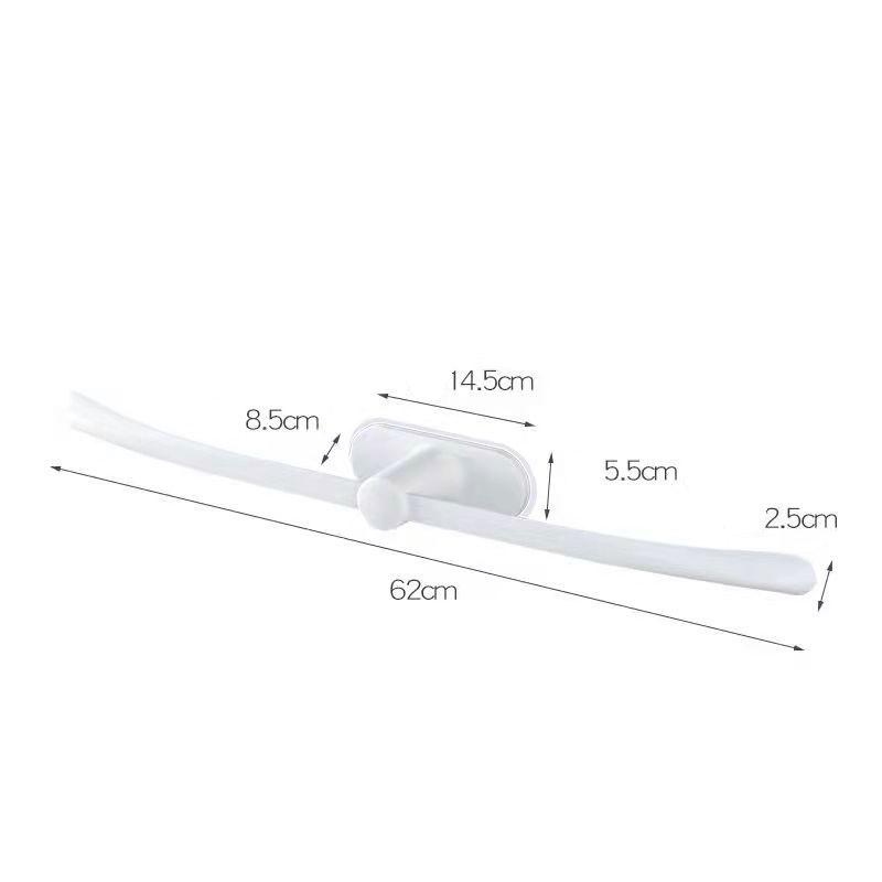 

Вешалка для полотенец 62 см. Простая и бесшовная полка для хранения в ванной комнате. Пластиковая вешалка для полотенец в форме лука. Креативная вешалка для полотенец с одним стержнем. Вешалка для тапочек. Вешалка для полотенец. 1pc-62cm белый
