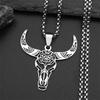 Holle Stier Halskettingen Voor Vrouwen Mannen Roestvrij Staal Goud Zilver Kleur Boheemse Dier Hoofd Mannelijke Ketting Sieraden Cadeaus