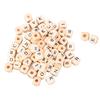 100pcs DIY English Square Wooden Alphabet Letters Beads Jewelry Making Supplies 10x10mm