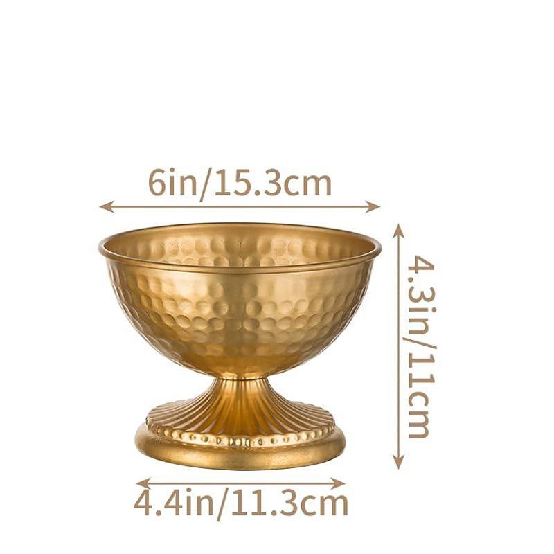 European Gold Metal Flower Pot: Retro Vase for Weddings and Hotel Decor, Dried Flower Arrangement Ornament