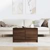 Coffee Table with Drawers Brown Oak Effect 70.5 X 70 X 40 Cm