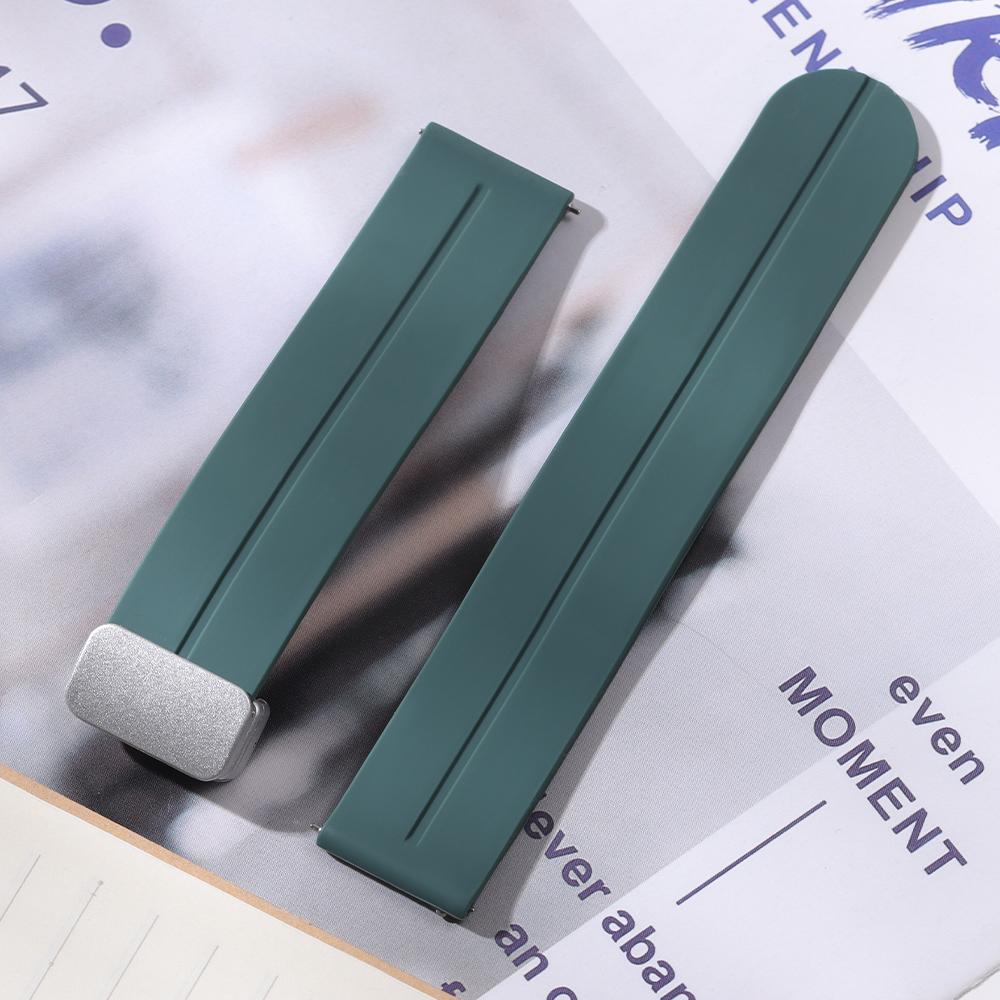 18mm 20mm 22mm Folding Buckle Silicone Strap for Rolex Band Universal Soft Rubber Strap Quick Release Replacement Bracelet