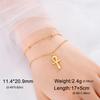 Dawapara Ankh Cross Ankle Bracelet Religious Egyptian Key of Life Cross Bracelet for Men Women Stainless Steel Jewelry