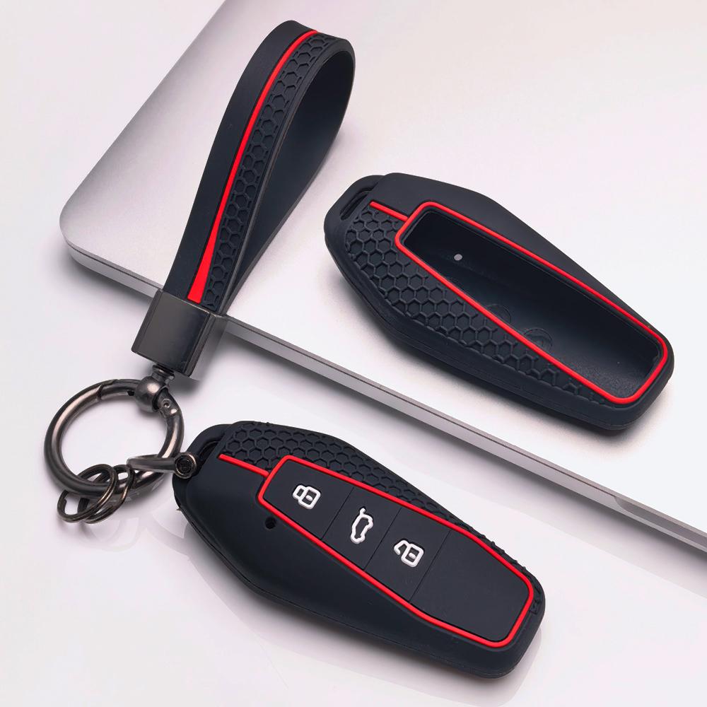 Kryt klíčenky pro Chery GT iCAR Shuxiangjia EQ7 AIQAR EQ5 EQ3 s kroužkem na klíče Povrch odolný proti poškrábání Nárazuvzdorná konstrukce Měkká textura pro úchop
