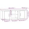 TV Cabinet In Sonoma Oak Finish 100 X 31.5 X 35 Cm Particleboard